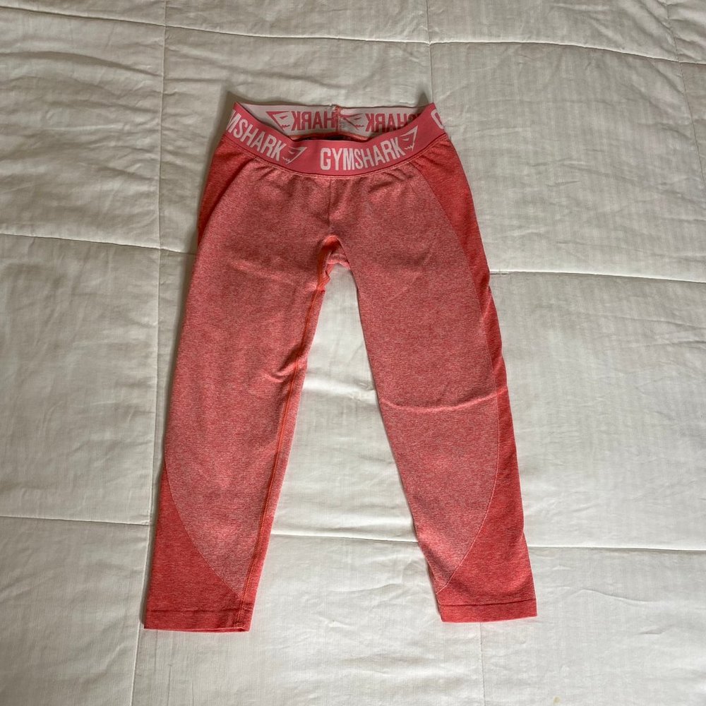 Gymshark Flex Crop Leggings Peach Coral S